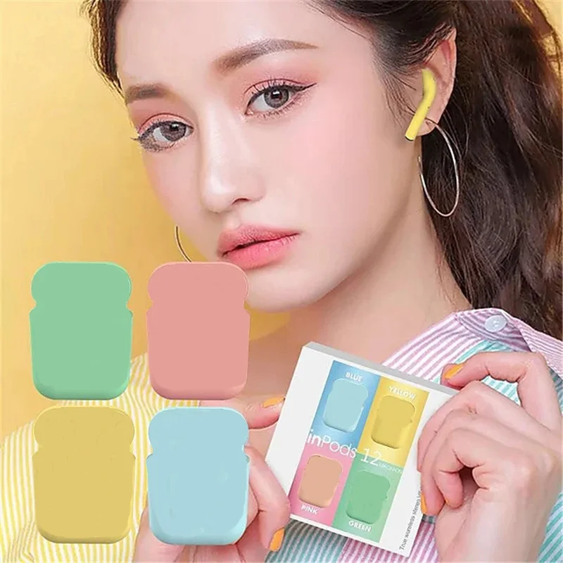 

New Macaron i12 Inpods TWS True Wireless Bluetooth Headphones sport Earbuds for Android iOS Smartphones Touch Control Earphones