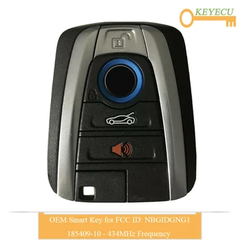 

KEYECU OEM Smart Keyless Remote Control Car Key for BMW i3 i8 2014 2015 2016 2017, Fob 4 Buttons - 434MHz - FCC ID: NBGIDGNG1