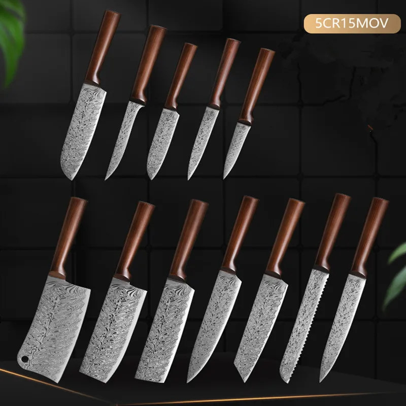 Fish Bone Damascus Knife Chef Boning Kitchen Sharp 5Cr15MOV High Carbon Steel Fishing Cooking | Дом и сад