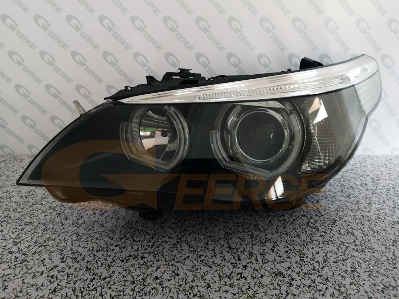 Для BMW E60 E61 525I 530I 540I 545I M5 2003-2007 ксеноновая фара DTM M4 Стиль RF Bluetooth APP многоцветный RGB светодиодный комплект Angel Eye