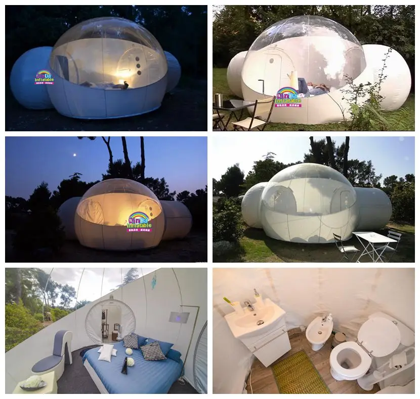 bubble tents.