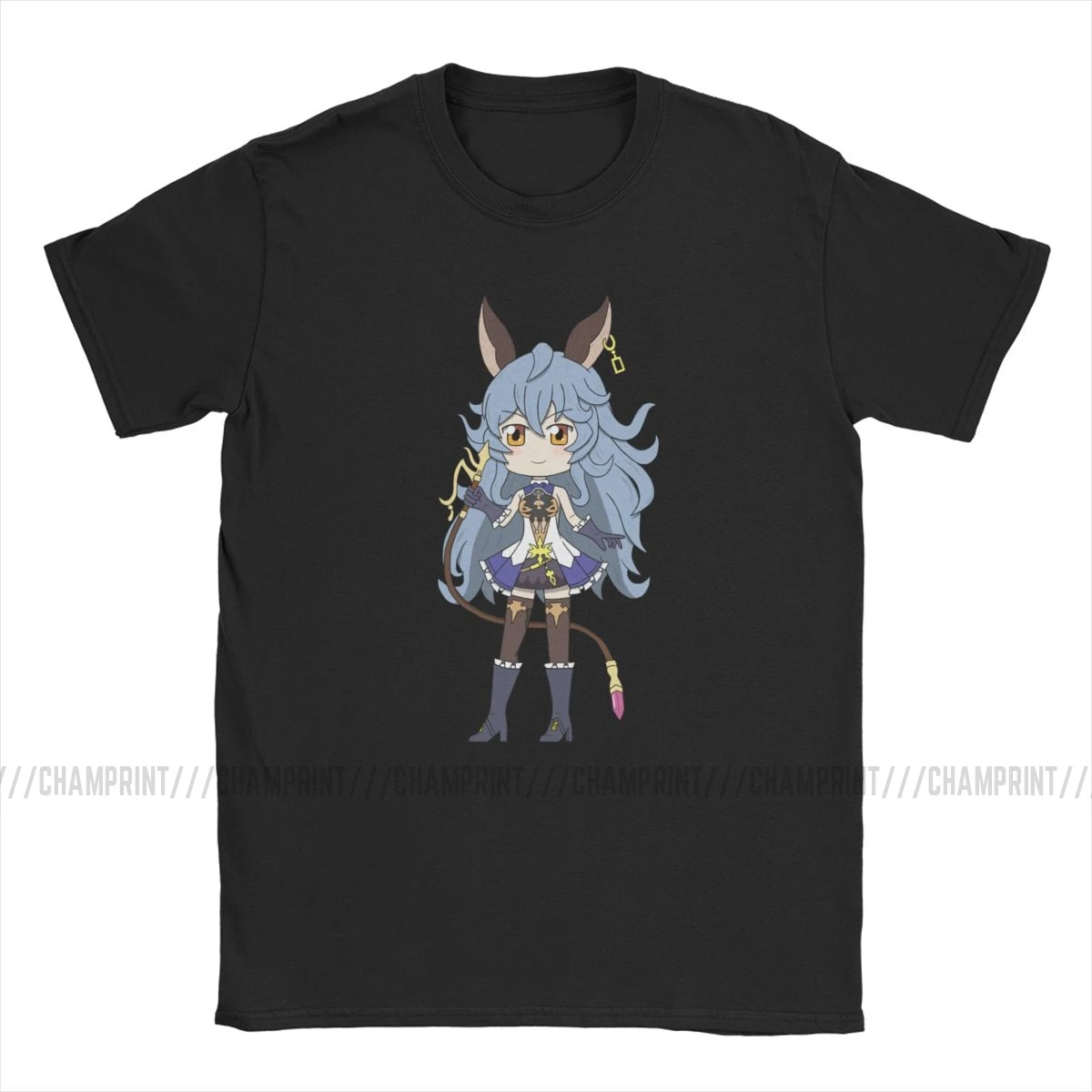Granblue Fantasy Ferry, мужские футболки, хлопок, Винтажная футболка с круглым вырезом, GBF, японское аниме, футболки с коротким рукавом, летние топы