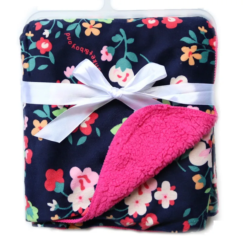 Baby-Blankets-New-Thicken-Double-Layer-Cartoon-Fleece-Infant-Swaddle-Beb0e-Envelope-Stroller-Wrap-Newborn-Baby