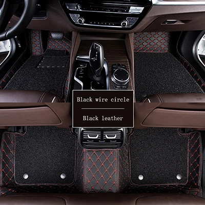 MSUEFKD автомобильные коврики для Kia Все модели rio k2 k3 k4 k5 Ceed Sportage optima cerato автомобильный стильный аксессуар автомобильный коврик чехлы - Название цвета: Black red line