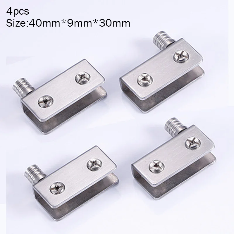 Stainless Steel Glass Hinges Glass Pivot Clamps Door Hinges 4 sizes for 5-8mm/10-12mm Glass Door 4pcs stainless steel hinges,door hinges