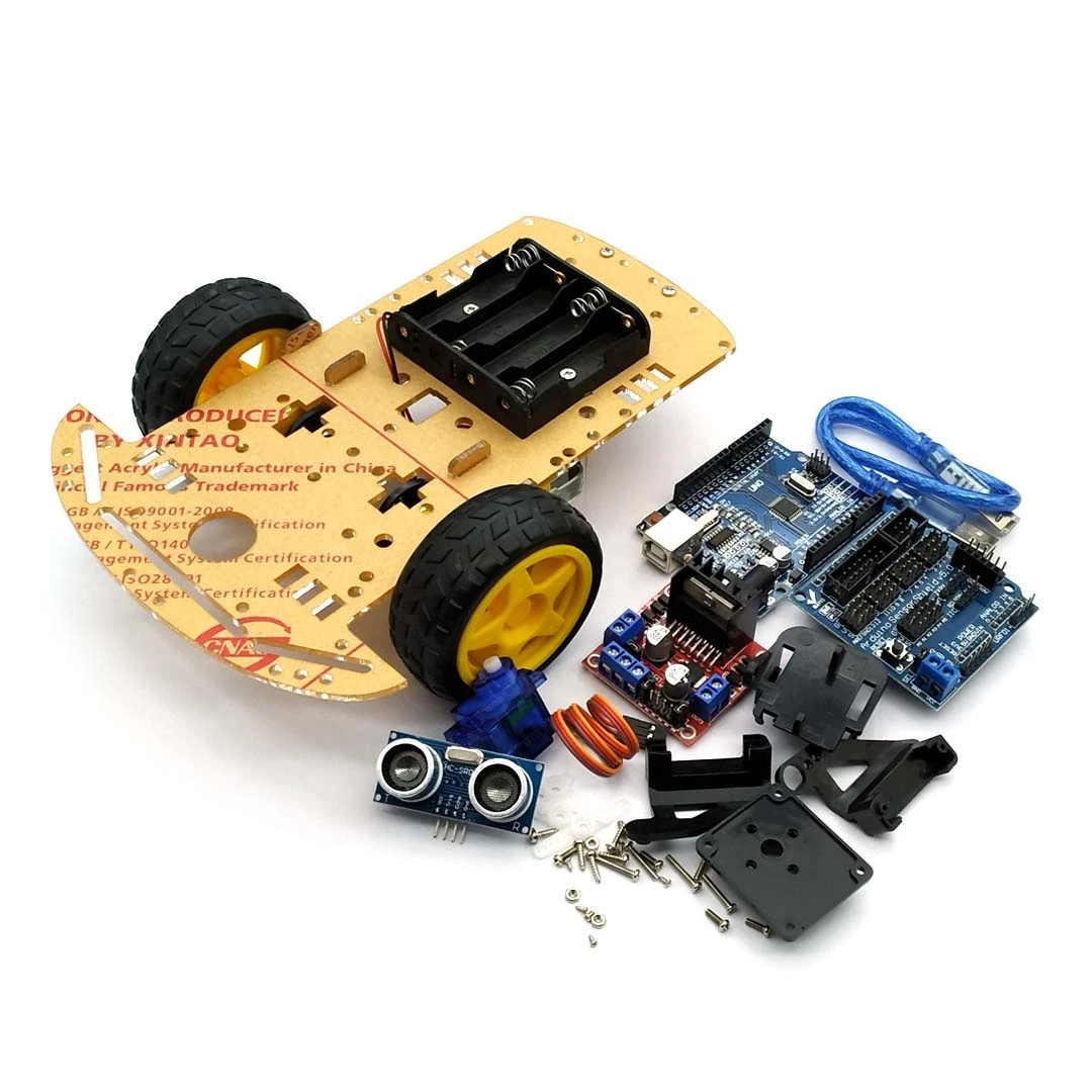 Chassis Kit Auto Tracking Roboter Reduktion Motor Für Arduino Praktisch 