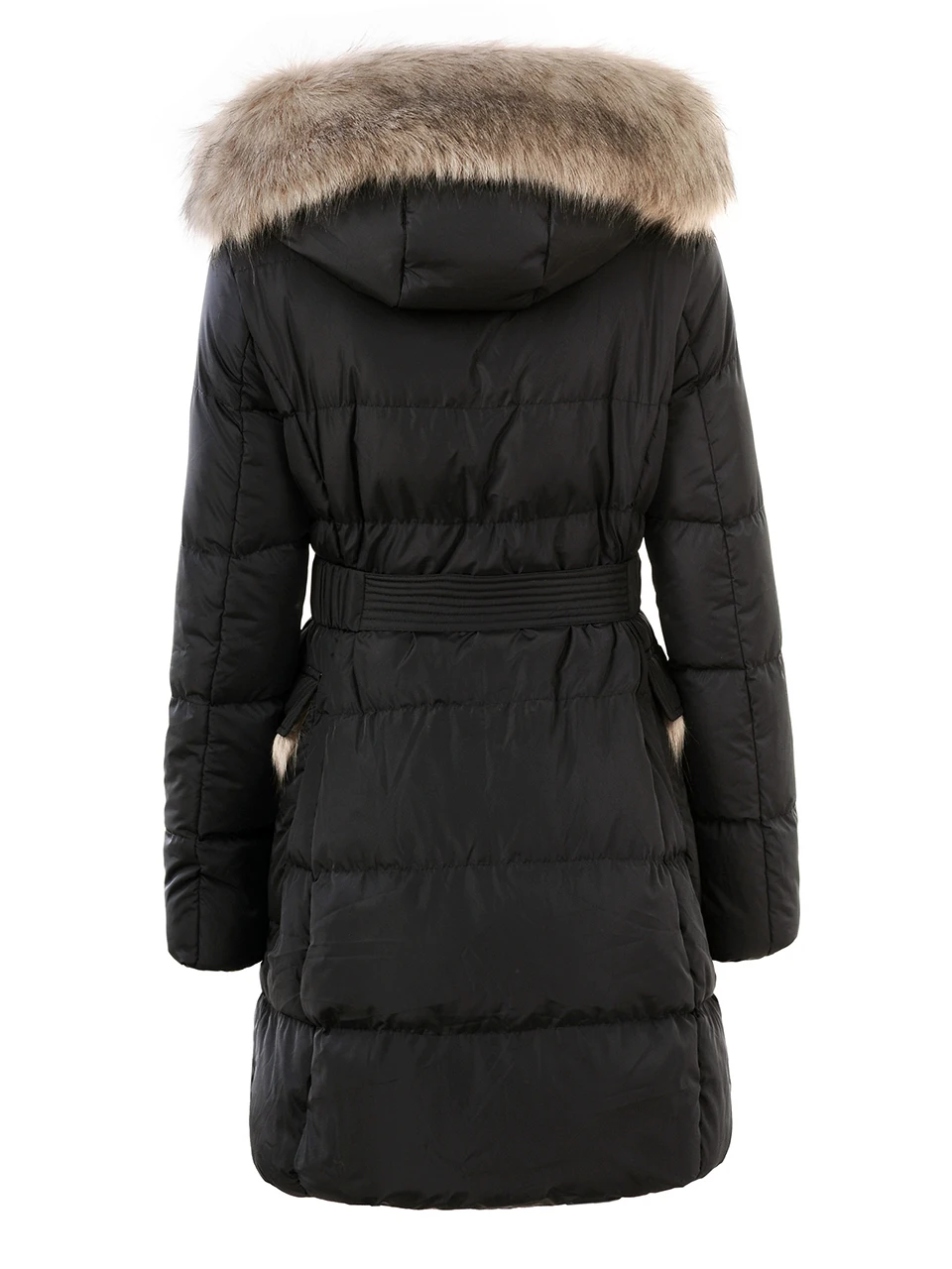 GLO-STORY женский зимний Черный пуховик Пальто повседневные женские парки теплая одежда Длинная женская зимняя парка с капюшоном пальто WMA-3262