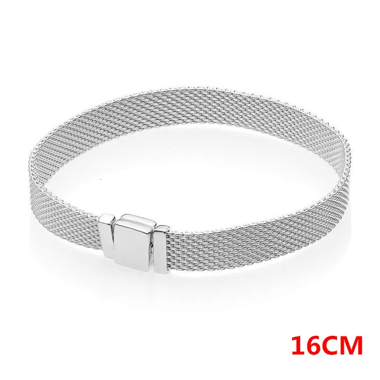 16cm Горячая рефлексионы серии клип бусины из стерлингового серебра 925 Fit Браслет Reflexions клип Шарм DIY ювелирные изделия - Цвет: 16cm