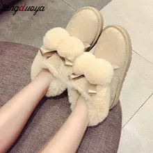 Зимняя женская обувь Стильная женская зимняя обувь; женские зимние ботинки; женская обувь на плоской платформе; ботильоны с бабочкой; сапоги женские;ботинки зимние женские;зимние ботинки