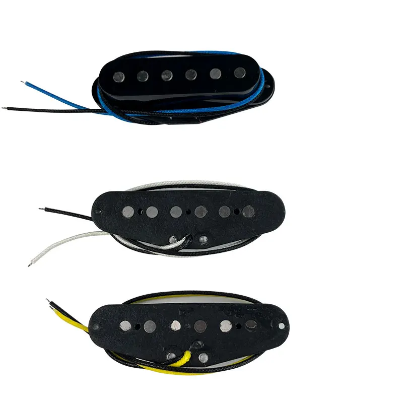 A SET black S505 высокая производительность набор alnico 5 стержней 60-х годов Винтаж одновитковая катушка ST Электрический гитарный звукосниматель с винтами 48 мм 50 мм/52 мм - Цвет: A SET black