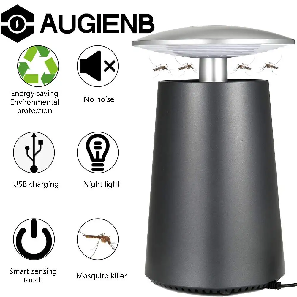 AUGIENB Smart Touch USB лампы против насекомых светодиодный Электрический УФ лампа ловушка отпугиватель для уничтожения от комаров