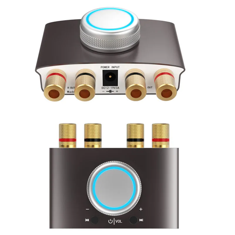 Мини Bluetooth 5,0 цифровой усилитель Hifi стерео домашний аудио усилитель мощности 50 Вт+ 50 Вт AUX/USB для наушников динамик ПК ТВ CD плеер