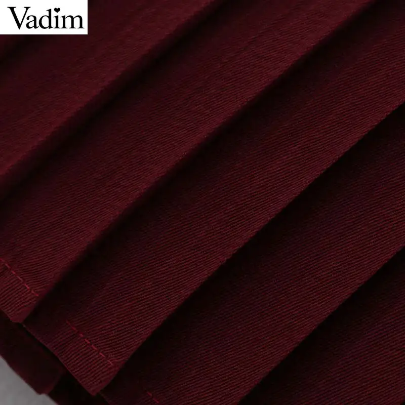 Женское элегантное платье vadim офисная одежда до колена платье с длинным рукавом в стиле пэчворк Женская Повседневная сплошная шикарная одежда ТРАПЕЦИЕВИДНОЕ ПЛАТЬЕ QD077