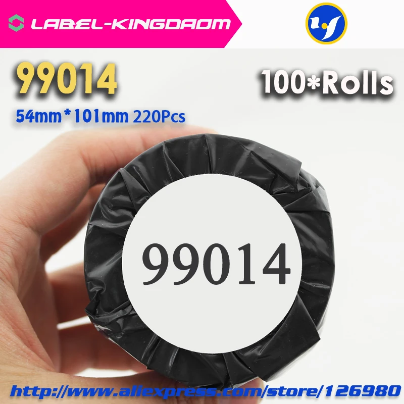 100 рулонов Dymo 99014 совместимые наклейки этикетки 54*101 мм 220 шт/рулон белого цвета