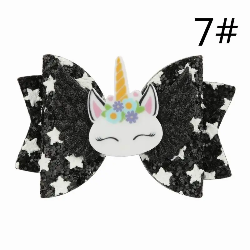 Style 7 1 шт., милые цветные вечерние заколки для девочек с рисунком звезд, заколка со стразами и бантом в виде лося, заколка со стразами для девочек, аксессуары для волос - Цвет: Style 7