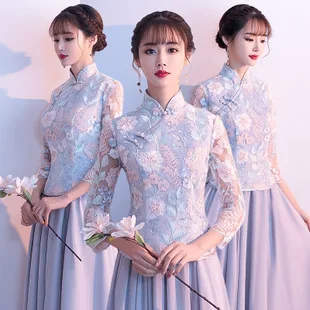 Banquet Evening Gown New Style Elegant Short Slimming Host Annual General Meeting Party Dress Short Skirt Women's