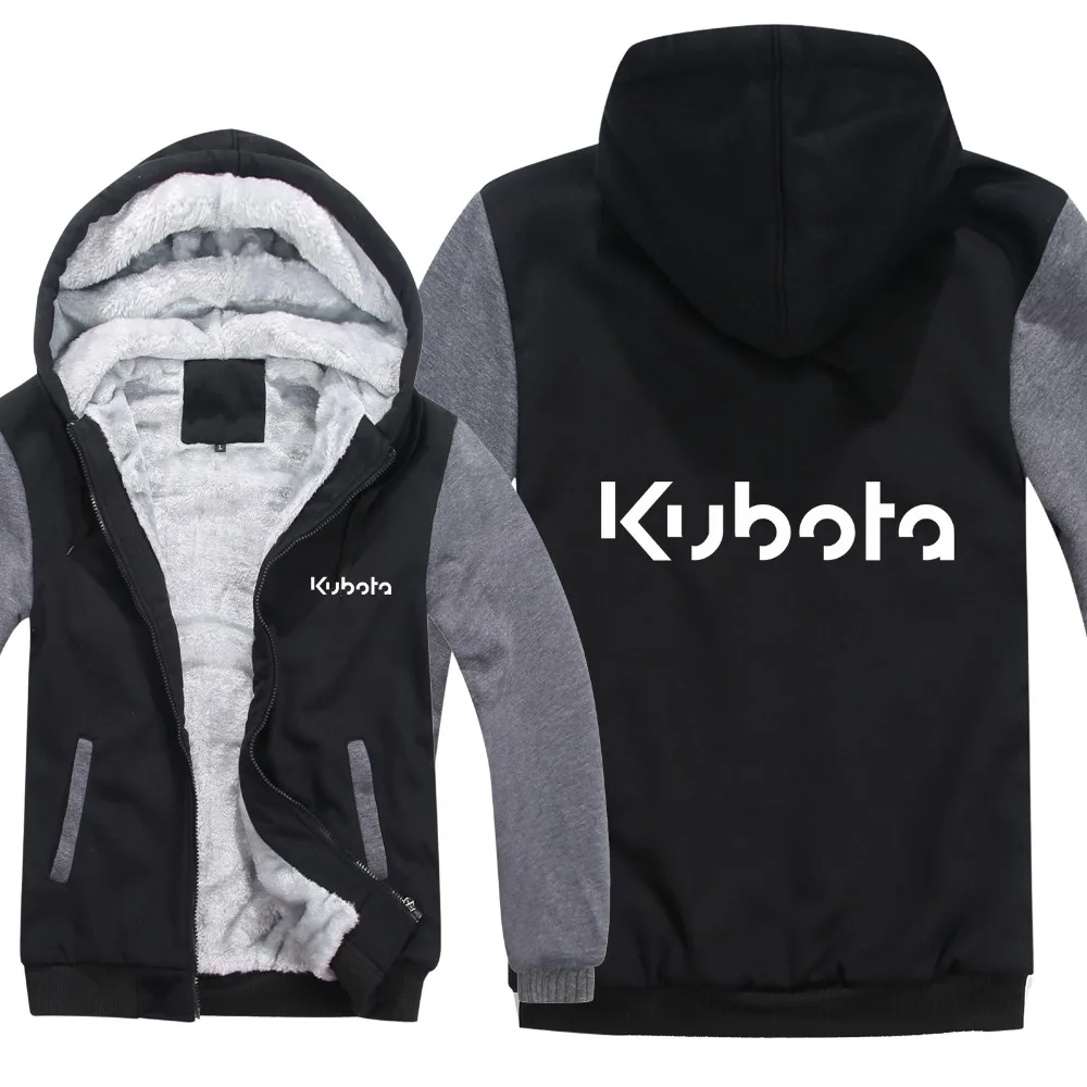 Kubota трактор толстовки куртка зимний мужской пуловер Мужское пальто повседневная шерстяная подкладка флис Kubota толстовки