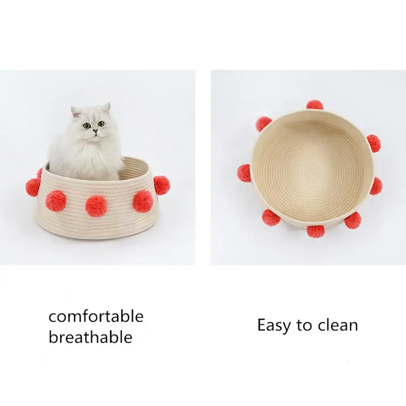 Pet Bed Kennel Pet EVA Semicircle Cat litter Pad Winter Warm Sleeping Bag Puppy Cushion Mat Portable Cat Supplies