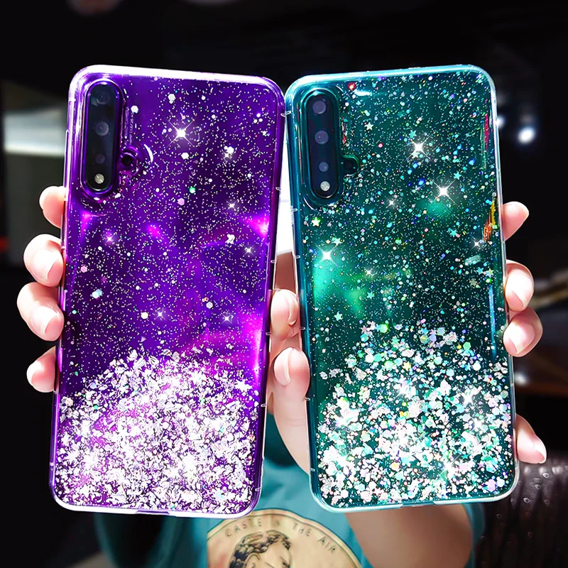 Für Huawei P50 Pro P30 P20 P40 Lite Fall Bling Glitter Abdeckung Huawei Honor 50 SE 10i 10 Lite 8X 20 Pro 9X Mate 20 Lite Ph_voghion.com