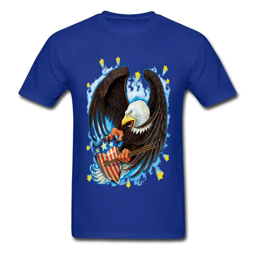 Screaming Eagel T Shirt for Men Street NEW YEAR DAY Tops Tees Short Sleeve Classic Unique Sweatshirts Crew Neck Cotton Fabric Screaming Eagel blue