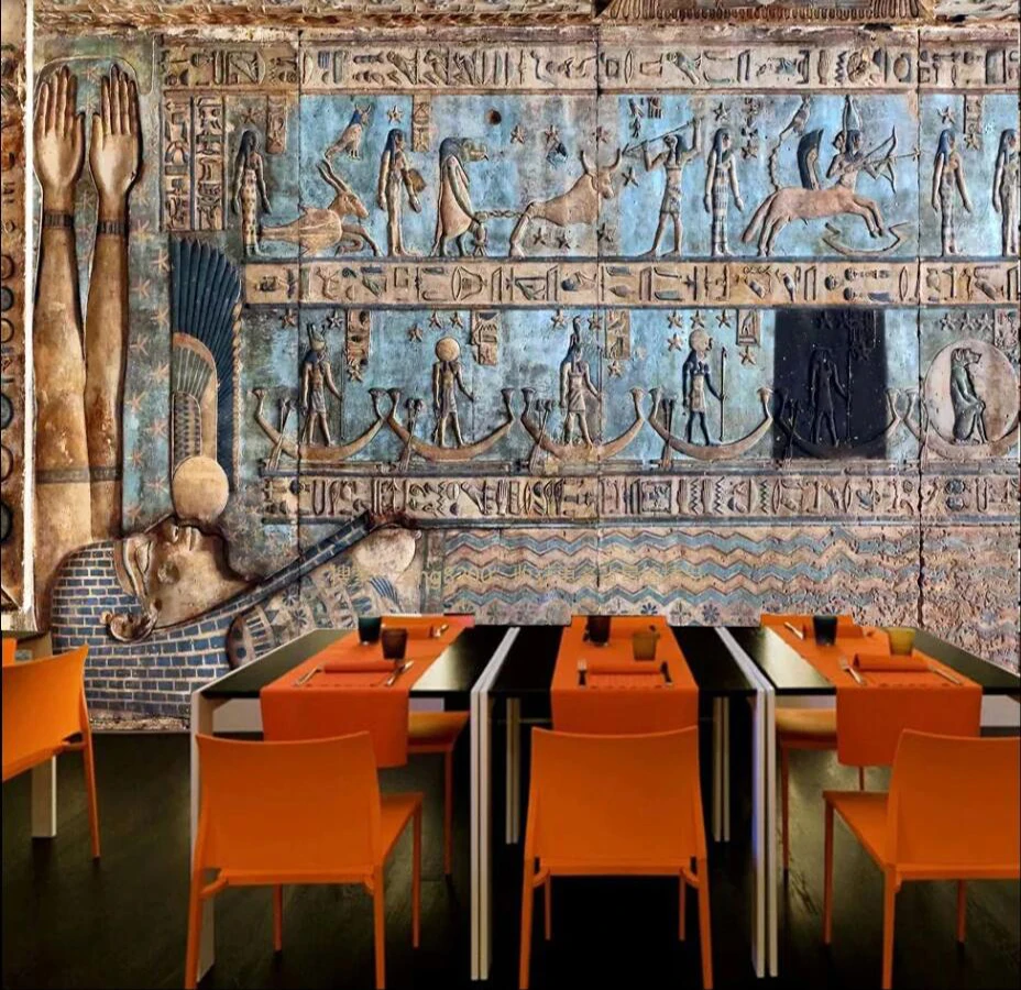 Custom wallpaper mural 3D Egyptian culture decorative painting background wall paper | Обустройство дома