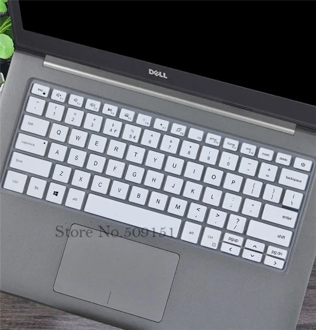 White Силиконовая Защитная крышка для клавиатуры ноутбука для 13," Dell Inspiron 13 5000 5390 Vostro 13 5390 Inspiron 13 7391 14 5498 - Цвет: White