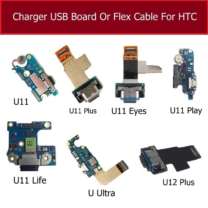 Вибратор и зарядка через usb Нижняя плата для htc U ultra u11 eyes life PLAY plus u12 play PLUS зарядное устройство док-станция Соединительная плата гибкий кабель