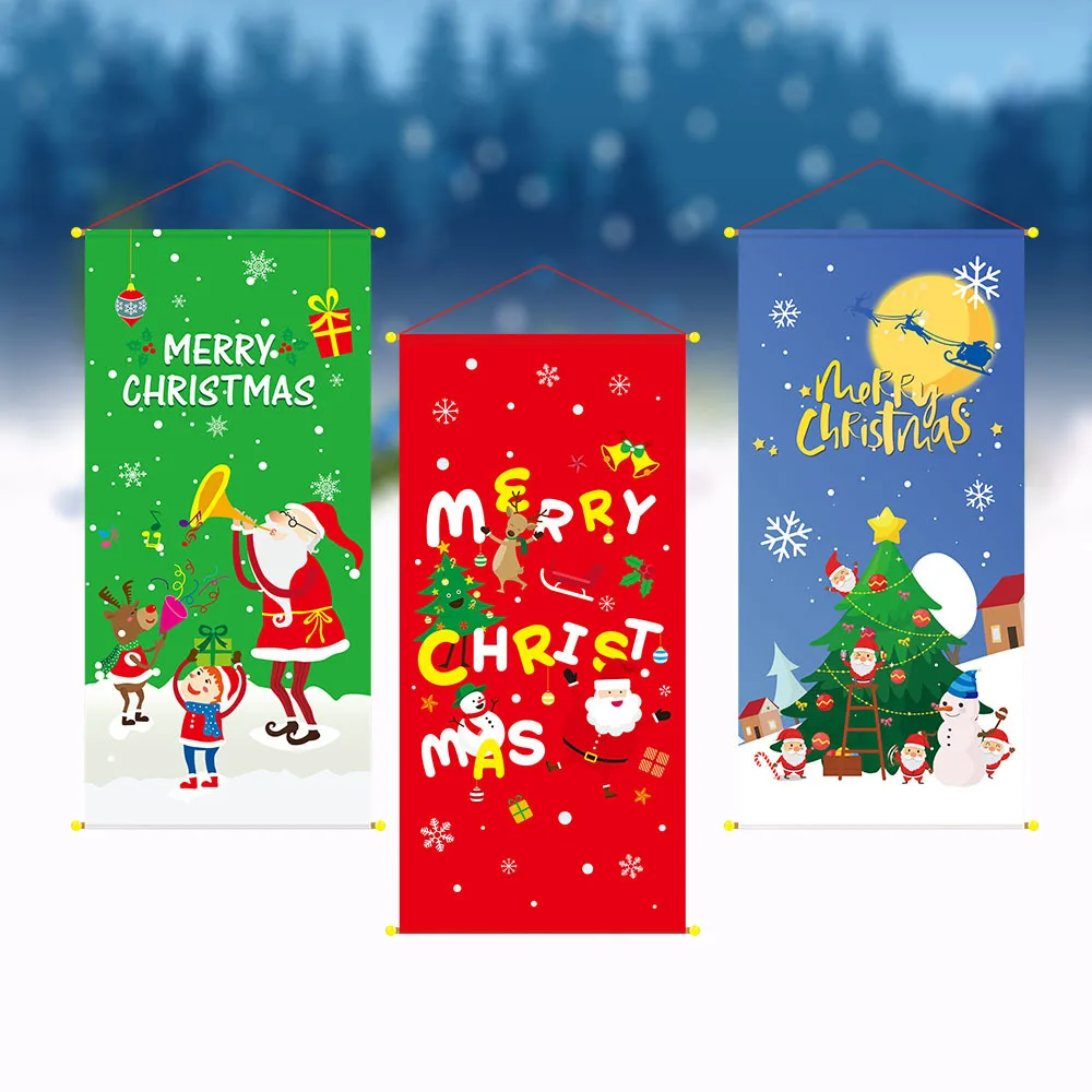 Lychee двухсторонние садовые флаги серии Merry Christmas льняные баннеры вечерние баннеры флаги DIY праздничные украшения аксессуары