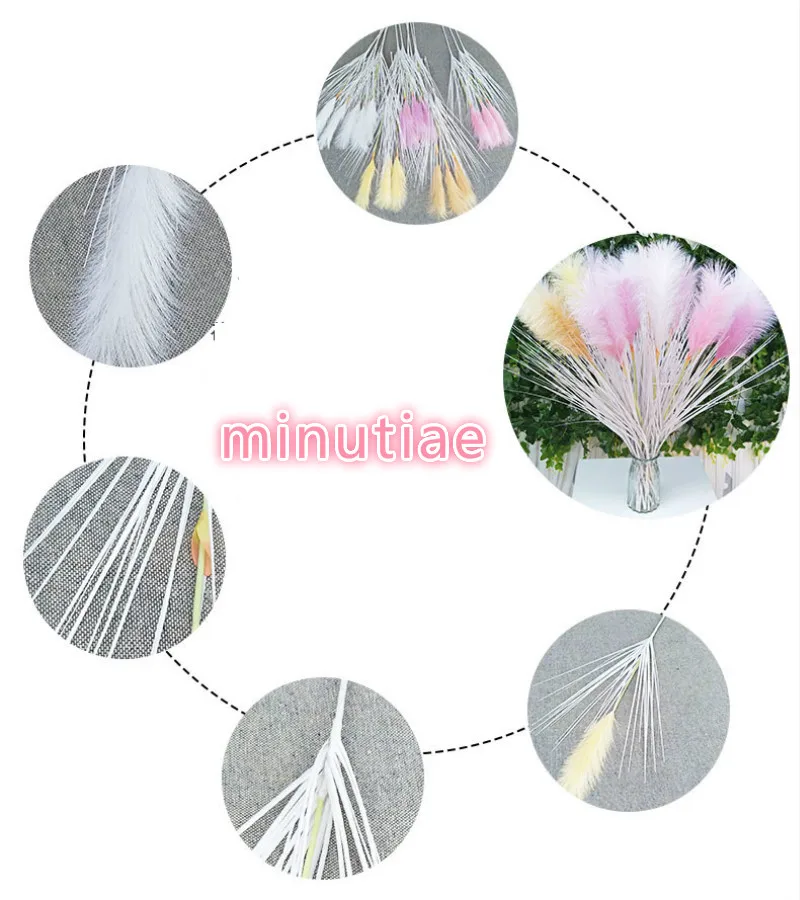 10 piezas de simulacion de hierba de cauna искусственный Кола де perro hierba boda escena Decoration Interior planta verde en