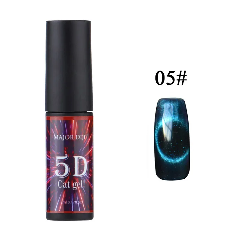 5D Cat Eye Nail Gel 5ml Magnetic 12Color Soak Off UV Gel Lacquers Starry Sky Jade Effect Varnish Nail Art Decor - Цвет: 5