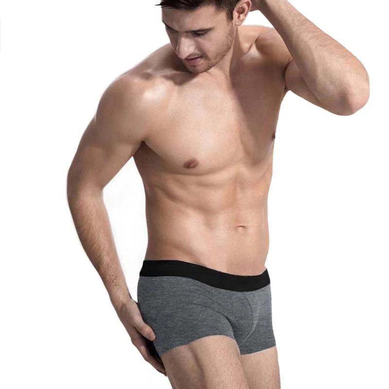 8Pcs/Lot Men Underpants Cotton Boxers Sexy Comfortable Homme Men's Solid Panties Breathable Trunks Boxershorts Underwear