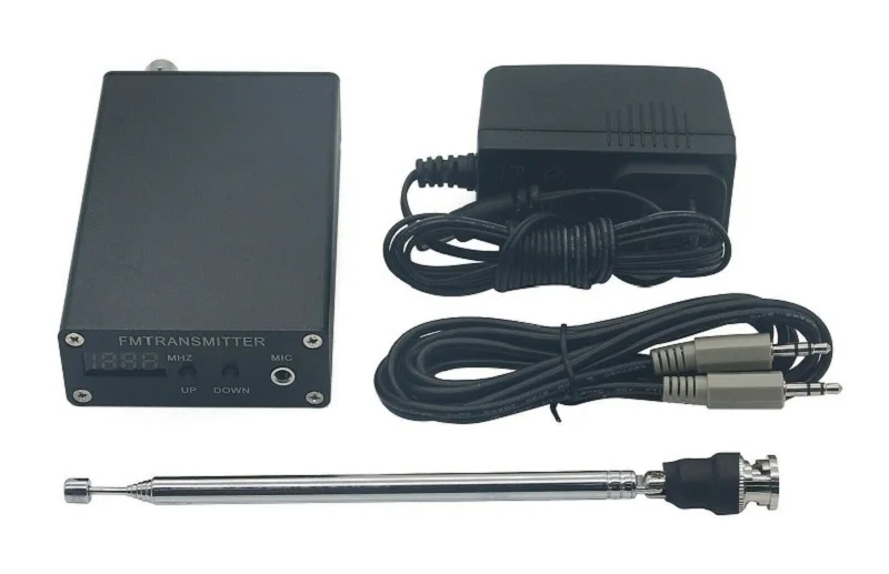 0 5 Вт 87-109 МГц Стерео PLL FM MP3 передатчик Мини радиостанция + источник питания