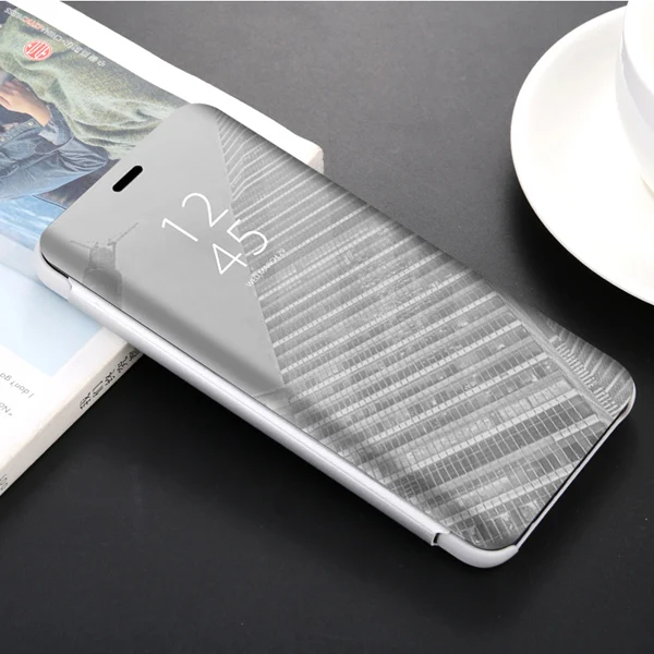 Smart Mirror Flip Case For Huawei P30 P20 Mate 30 20 10 9 8 20X Pro Lite P9 P10 Plus For Huawei Nova 3 3i 4 4e Phone Case Cover - Цвет: Silver