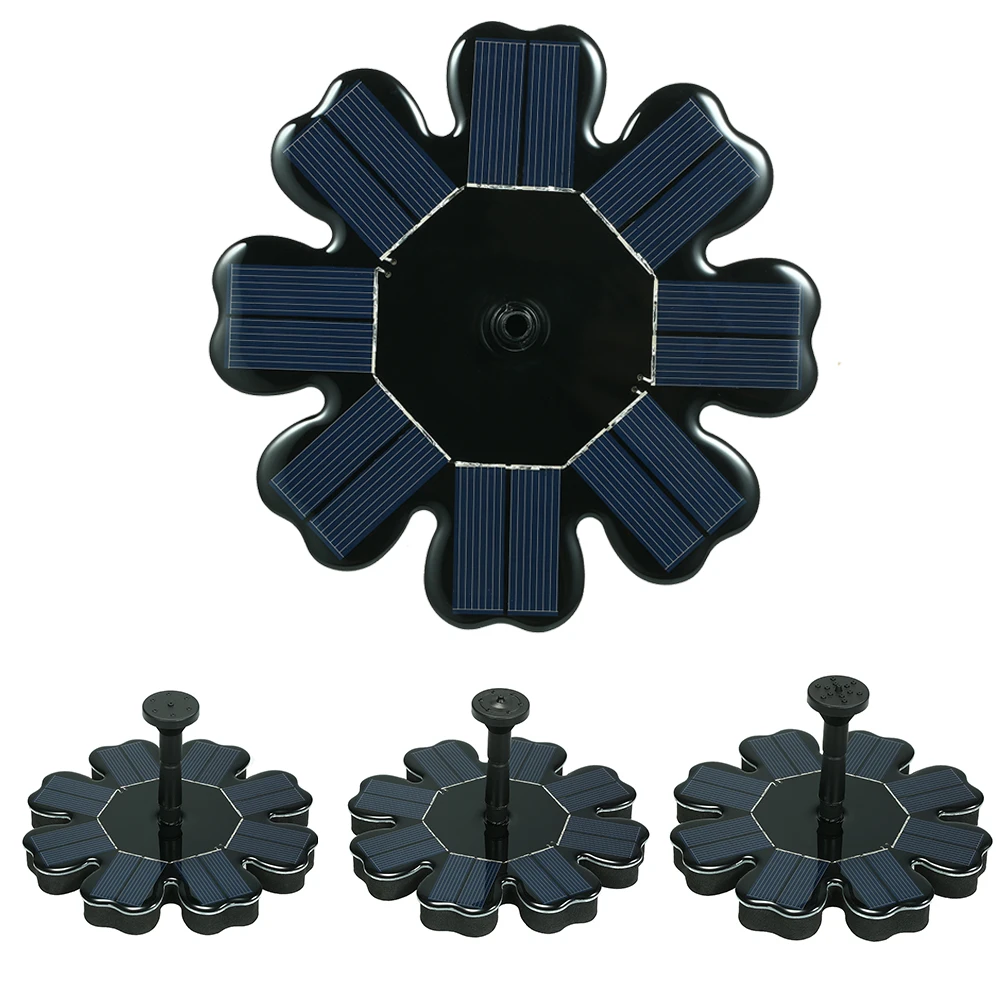 

Solar Fountain Flower-shape Solar Panel Kit Birdbath Floating Fountain Pump for Garden Patio Pond Fish Tank Decoration