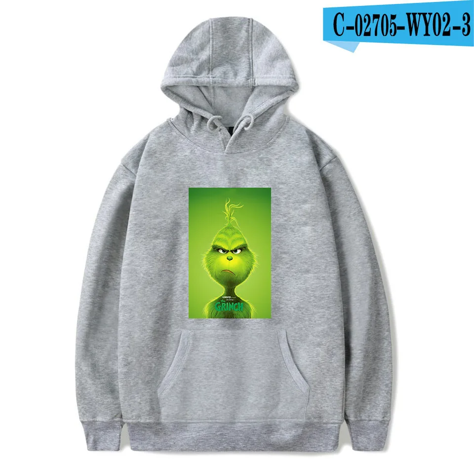 Толстовки с принтом из фильма The Grinch, мужские/женские толстовки, унисекс спортивный костюм, модные пуловеры, уличная толстовка с капюшоном, Топы - Цвет: 2D