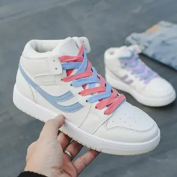 

Women's casual shoes new high quality fashion ladies sports shoes women's flat bottom with lace breathable women's shoes