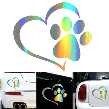 

3D Funny Cat Paw Print Car Sticker Dog Paw Print Vinyl Window Bumper Sticker Car Decoration Sticker