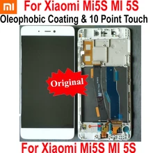 Лучший ips lcd дисплей 10 кодирующий преобразователь сенсорного экрана в сборе с рамкой для Xiao mi 5S M5S mi 5S стеклянная панель