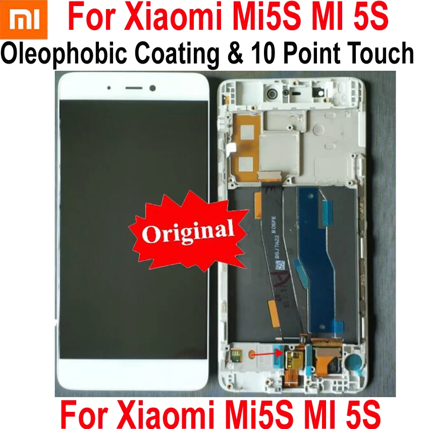 Koop 100% Originele Beste Ips Lcd Display 10 Touch Screen Digitizer Vergadering Sensor Met Frame Voor Xiao Mi Mi 5S m5S Mi 5 5s Glass Panel