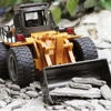 HUINA 1/18 RC Truck Bulldozer Car Alloy Tractor Model 2.4G Radio Controlled Car Engineering Cars Excavator Toys For Boys kid 2