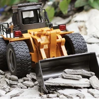 HUINA 1/18 RC Truck Bulldozer Car Alloy Tractor Model 2.4G Radio Controlled Car Engineering Cars Excavator Toys For Boys kid 2