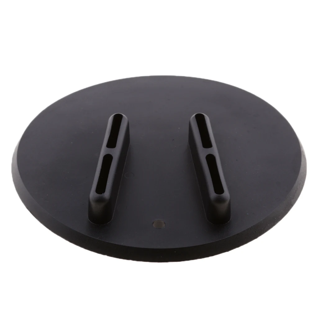 Black Motorcycle Bike Kickstand Jiffy Stand Coaster Pad Puck For Harley