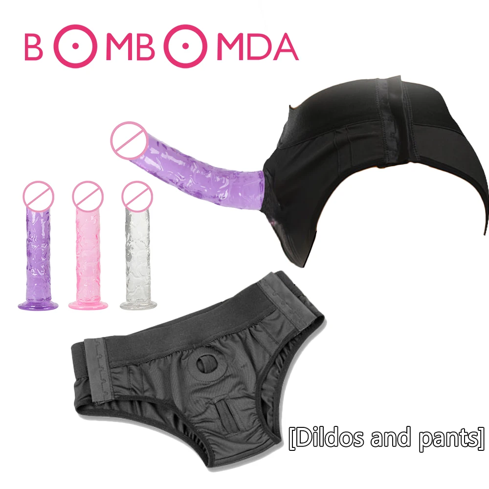 Wearable Strapon Penis For Lesbian G spot Stimulator Adult Sex Toys Panties Strap On Dildos Pants Sex Toys for Women Erotic