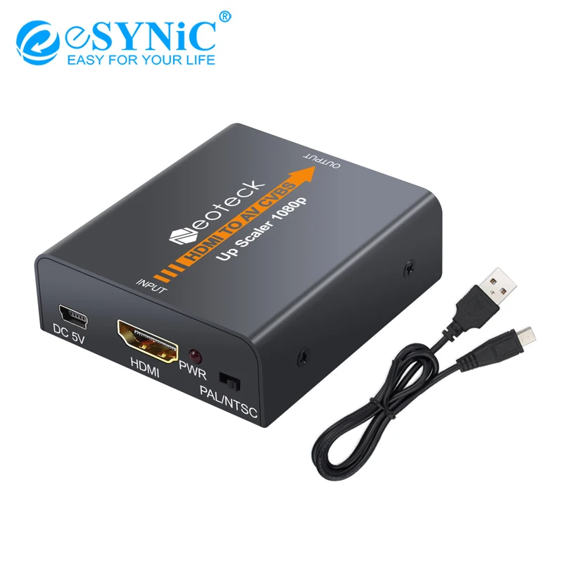 eSYNiC HDMI to 3RCA AV CVBS Video Sound Composite Converter 1080p For TV Blu Ray DVD Xbox PS3 PS4 Stere R/L Audio Adapter | Электроника