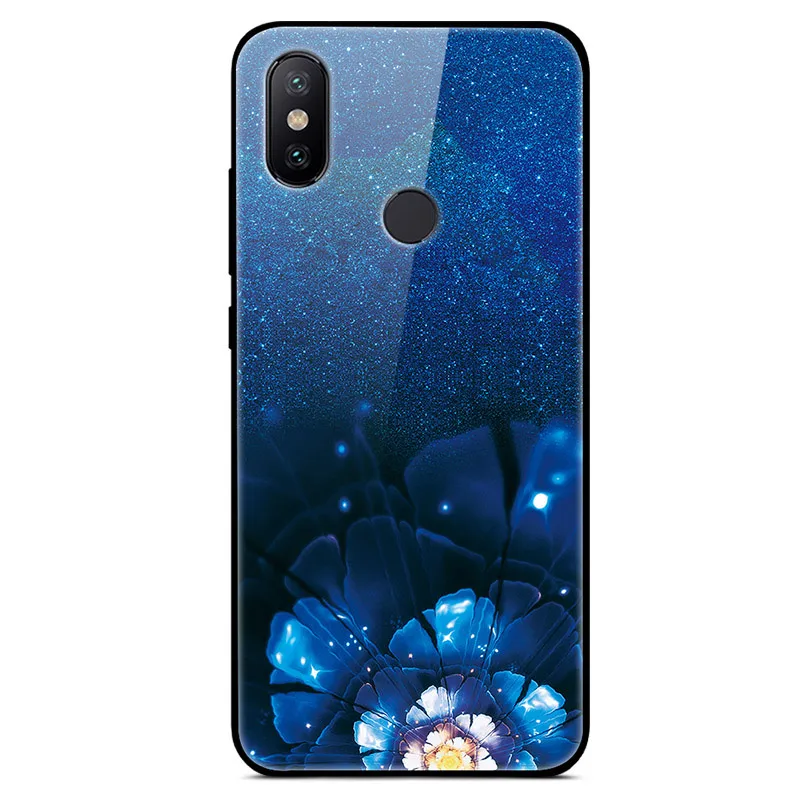 23 Для Fundas Xiaomi mi A2 чехол из закаленного стекла Жесткий Чехол для Xiaomi mi A2 Lite чехол Космическая Звезда силиконовый бампер mi A2 mi A3 - Цвет: 23