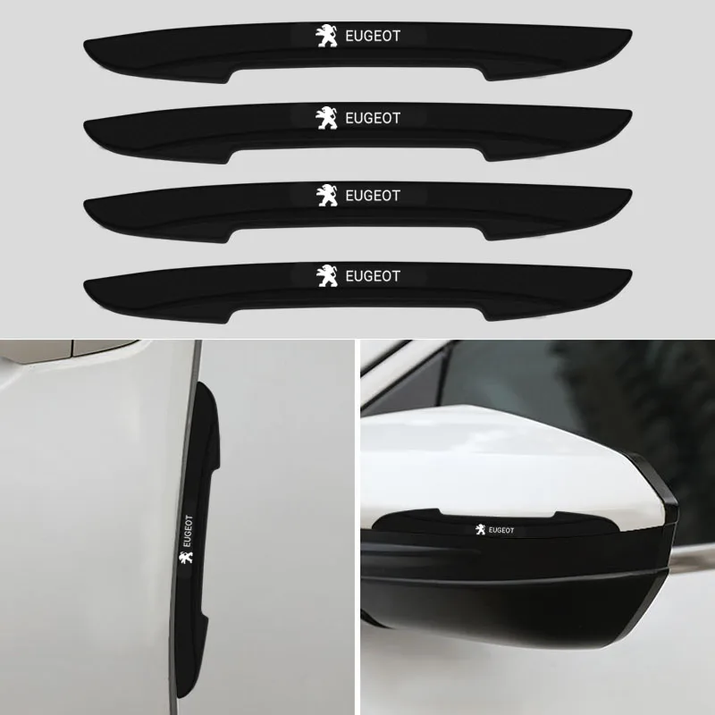 4 шт. автомобильные наклейки для защиты от столкновений Peugeot 206 307 301 207 407 308 406 107 108 208
