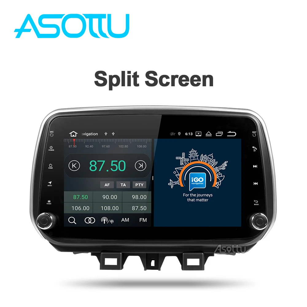 Asottu HY606 android 9,0 PX6 автомобильный dvd для hyundai Tucson ix35 автомобильный Радио gps навигация raido видео плеер стерео