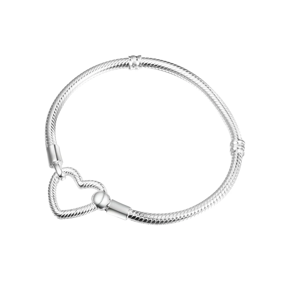 

2021 Sign DIY Aesthetic Free Shipping Christmas Friends 100% Real Silver S925 Jewelry Snake Chain Bracelets for Women