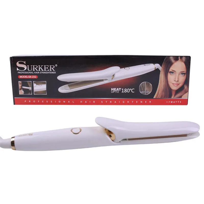 SURKER SK-232 мини 2 в 1 Керамика электронный выпрямитель волос расческа для волос бигуди щипцы Iron выпрямления Красота уход