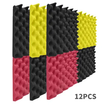 

12Pcs 30*30*2cm Studio Room Acoustic Isolation Noise Dampening Foam Sponge Sound-Absorbing Cotton Soundproof Treatment Panels